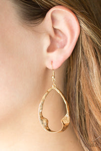 Paparazzi Accessories Twist Me Round Gold Earring
